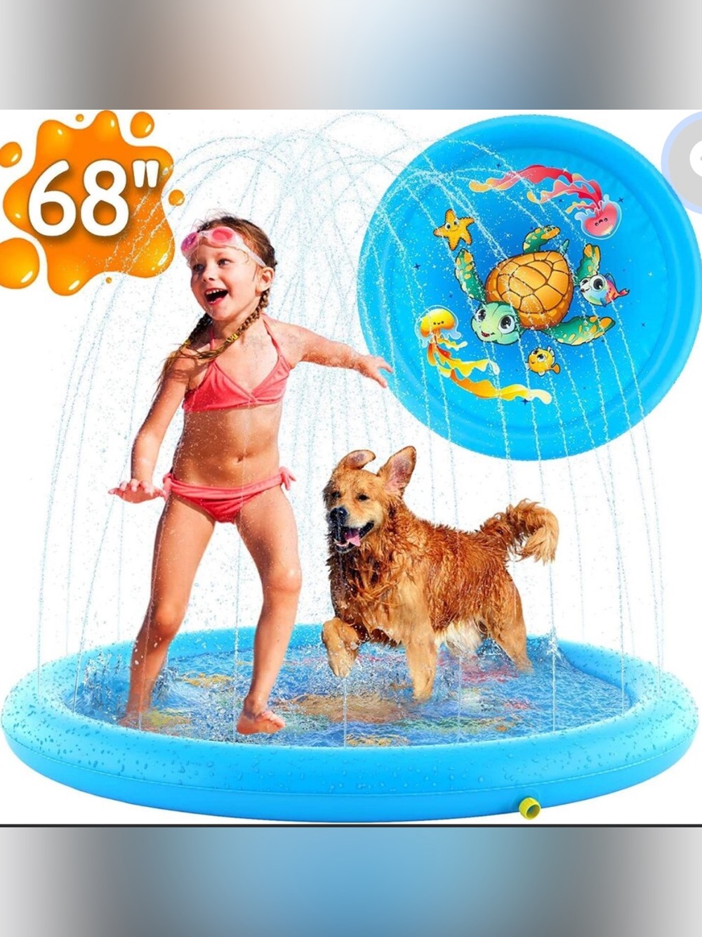 67" Inflatable Splash Pad